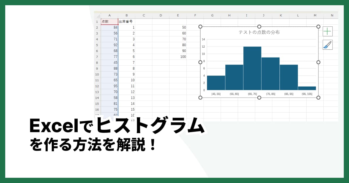 【簡単3ステップ】Excel(エクセル)でのヒストグラムの作り方!